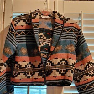 Jacket, Southwestern, high waist